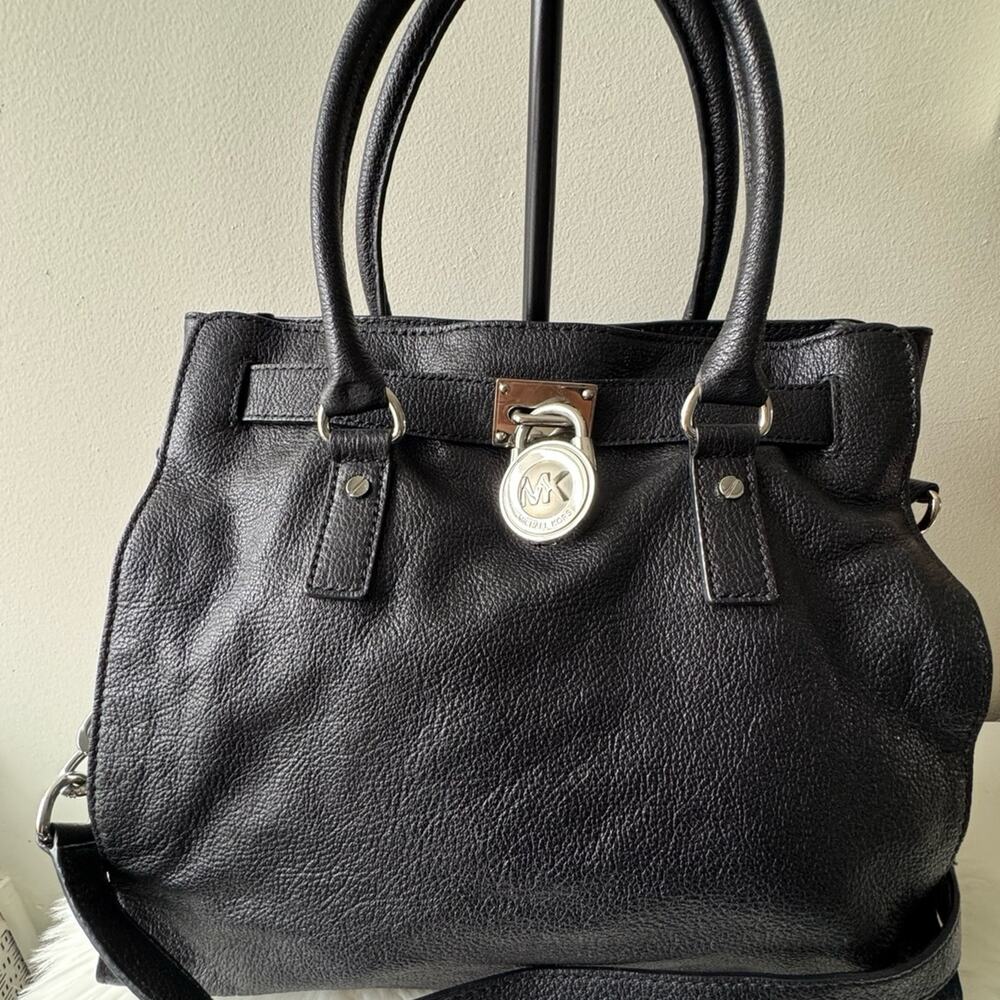 Michael Kors Hamilton SATCHEL Black Purse bag